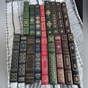 Elegant Leather-Bound Lincoln library Book Collection